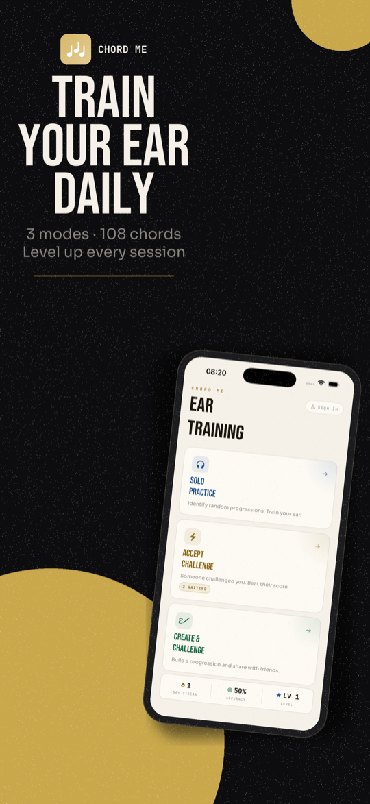 ChordMe practice screen